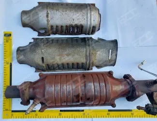 Katalyzátor 7+8 strips on cover / 3+4 directly on catalyst (with probe)